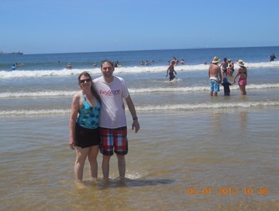 Gary and Linda Before Going out In The Surf