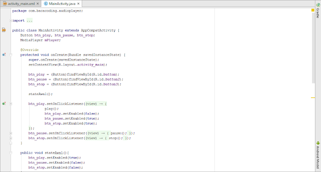 Cara Membuat Aplikasi Audio Player Keren Dengan Android Studio