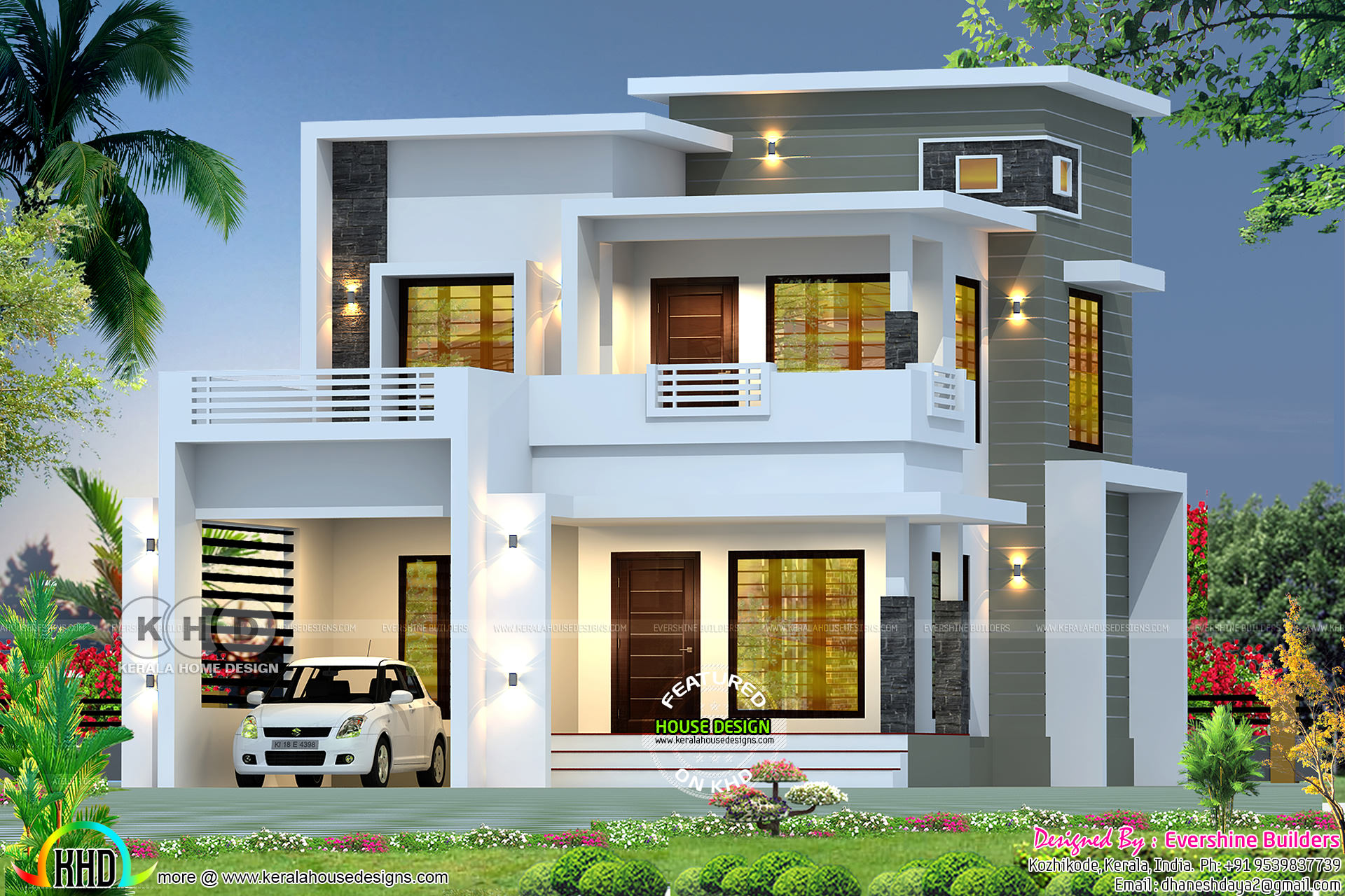 2350 square feet modern contemporary style box type home