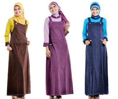 Desain Baju Overall ( Kodok ) Muslimah Terbaru 2015