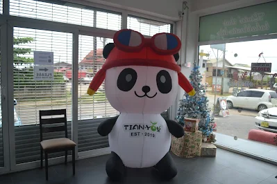 "Tian You Panda mascot"