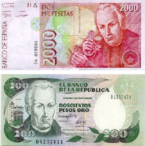 Billetes José Celestino Mutis