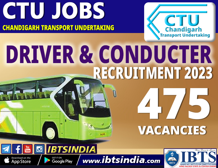 Chandigarh CTU Recruitment 2023 |475 Bus Driver Conductor Posts | Salary Rs. 5,910- 20,200/-