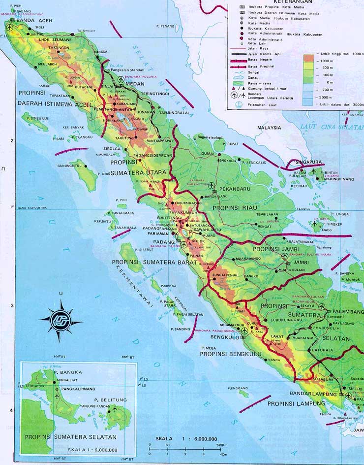  Peta  Pulau Sumatera 