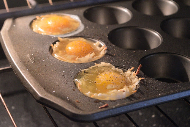 The nests doing their final bake in the oven.