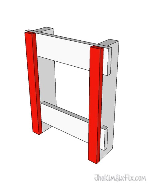 2x4 leg with trim