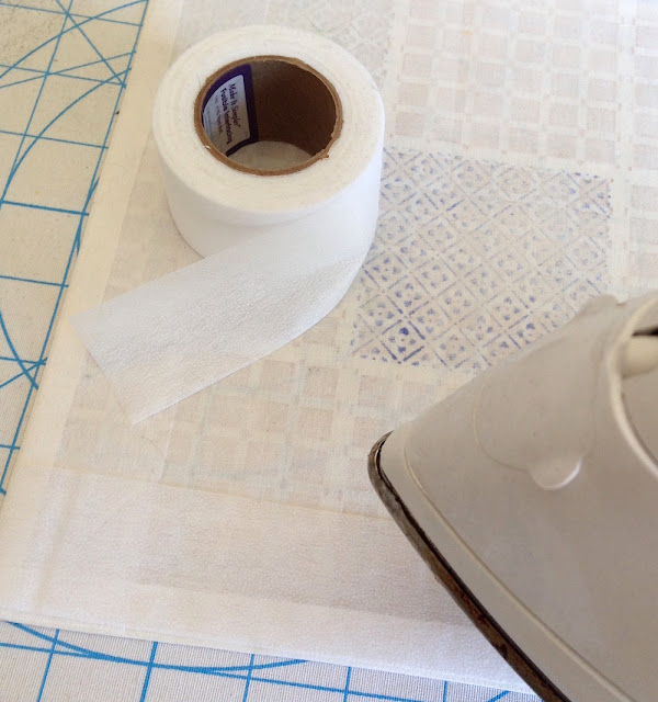 fusible tape on fabric edges