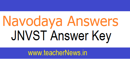 Navodaya Answer Key For 6th Admission Test 2020 Download