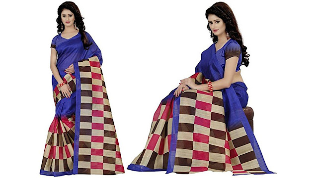 Being Banarasi Women's Bhagalpuri Cotton Silk Box Printed Saree with Blouse Piece(BB_Jolly_Color )