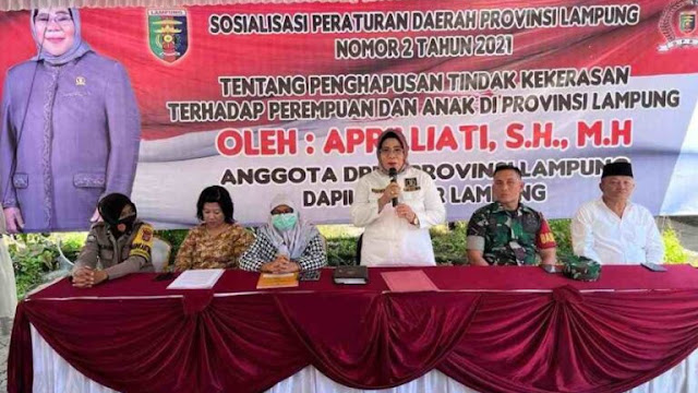 Aprilliati Gelar Sosperda Provinsi Lampung Di Labuhan Ratu Raya.