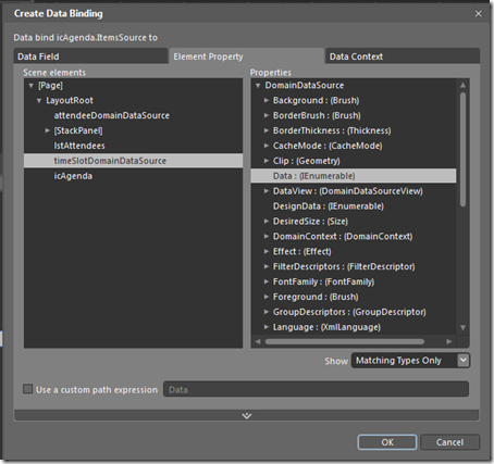 Create Data Binding