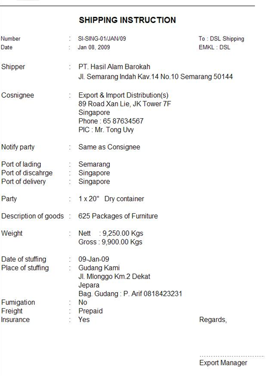 Download Contoh Packing List Sederhana  rabitah.net