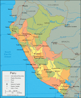 Peru - Bản đồ địa lý của Peru