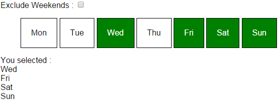 jquery selectable list example