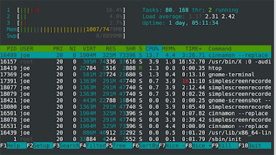 htop-tool task manager terbaik untuk linux