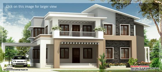 Modern mix double floor house