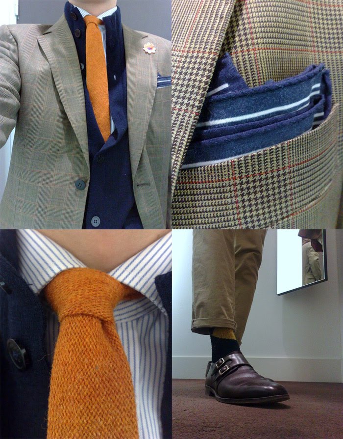 Orange tie collage