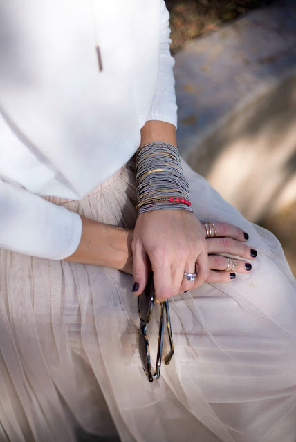 how to layer bracelets and rings