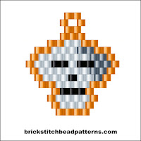 Click to view the Cute Mini Skull Halloween brick stitch bead pattern charts.