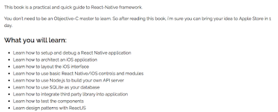 Beginning React-Native - Great ebook for every one