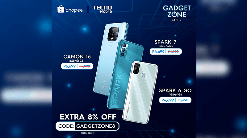 TECNO Mobile announces deals on Shopee Gadgetzone for September