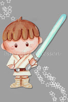 silueta de madera infantil Luke Skywalker Star Wars babydelicatessen