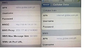 iPhone 3G MMS Settings Globe Smart Sun