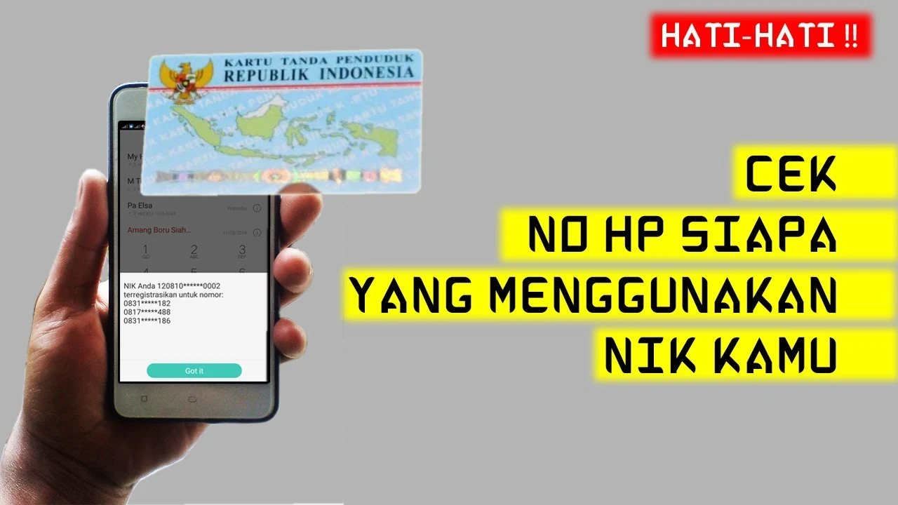 Info Penting !... Segera Cek NIK dan KK Anda di Kartu SIM, Jangan Sampai Dipakai Orang Lain.