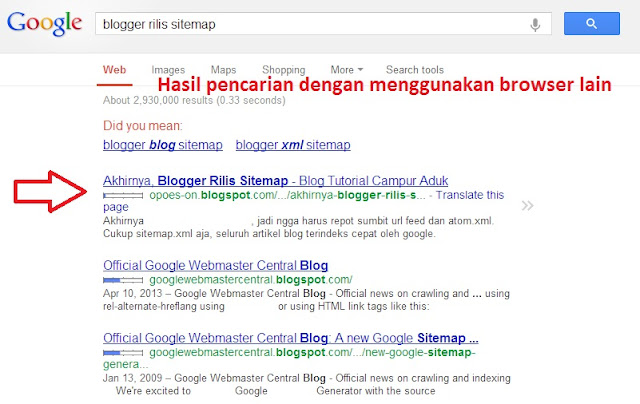 agar artikel cepat terindeks google dan berada di posisi pertama