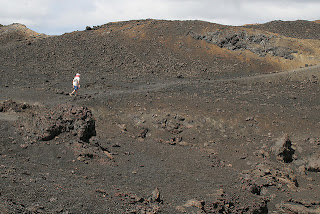 Landscape/Moonscape on Isabela Hiking Up Volcan Sierra Negra