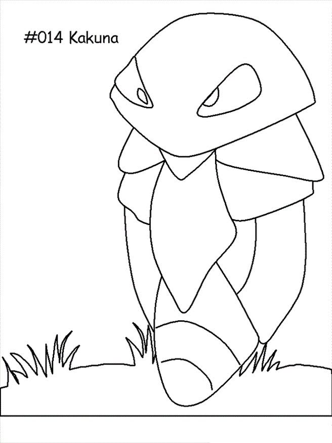 Pokemon Kakuna Coloring Pages Free Printable - Free Pokemon Coloring Pages