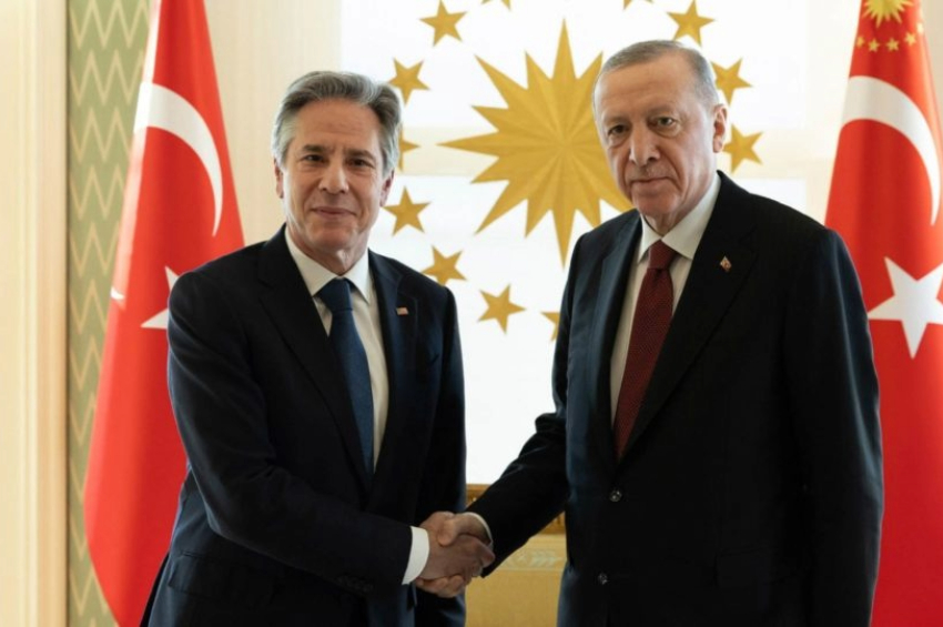 Encontro entre Antony Blinken, secretário de Estado dos EUA, e Recep Erdogan, presidente da Turquia | Foto: Secretária de Estado dos EUA/Chuck Kennedy