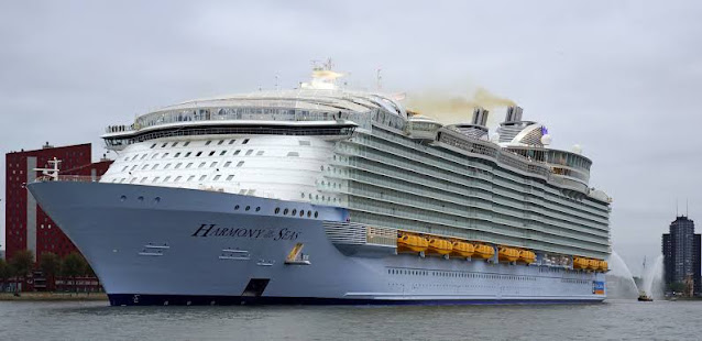 Harmony of the seas is the third biggest cruise ship in the world.