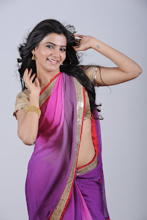 Samantha Recent Hot Navel Stills In Saree