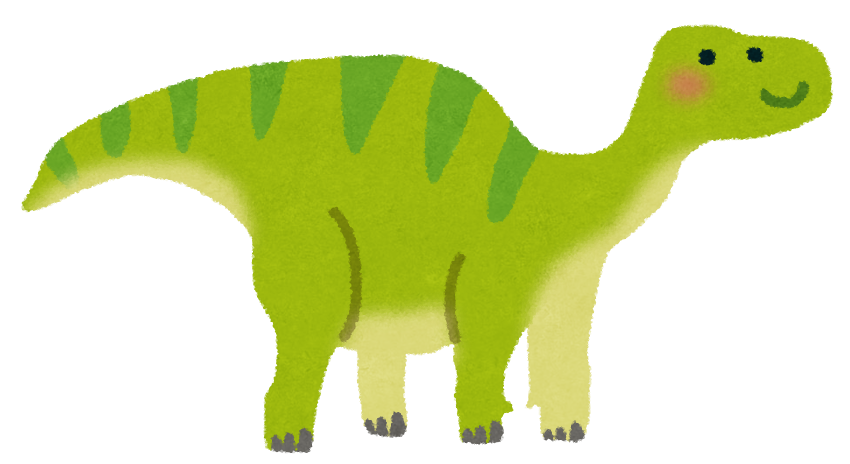 無料イラスト かわいいフリー素材集 イグアノドンのイラスト 恐竜