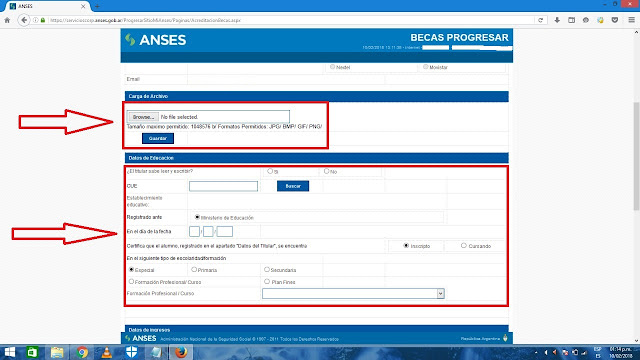 Tramites onlines Adjuntar formulario progresar firmado