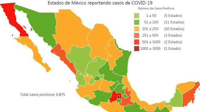 Estadísticas de coronavirus en México