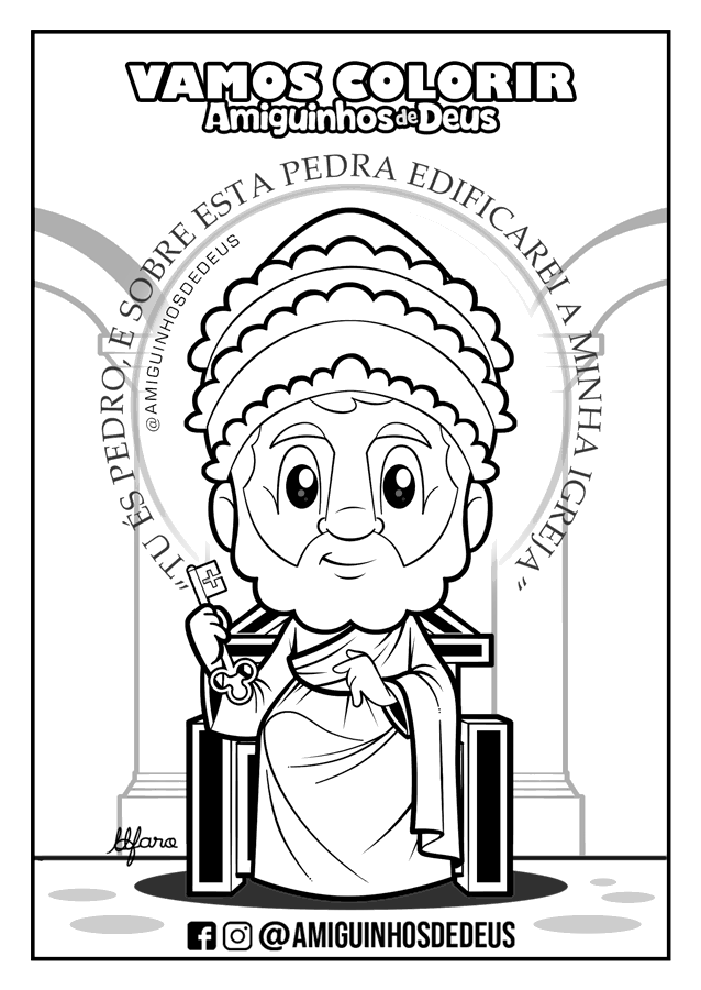 Cátedra de São Pedro desenho para colorir