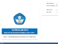RPP Kelas 3 Kurikulum 2013 Semester Ganjil Dan Genap(1&2) Untuk SD/MI Lengkap