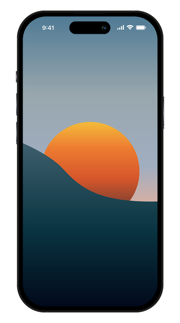 minimalist sunset wallpaper iPhone 15 pro max iOS 17