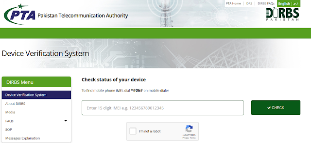 Mobile Devices PTA Identification Registration & Blocking System (DIRBD)