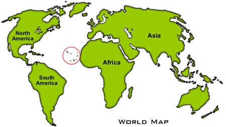 Yeşil Burun Adaları Harita