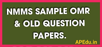 NMMS SAMPLE OMR - OLD  QUESTION PAPERS.