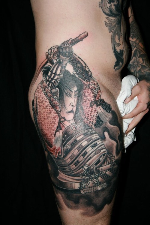 Samurai Sword Tattoo Round