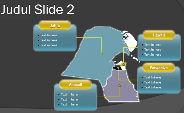 image: Slide 2 Template PPT Peta Kuwait