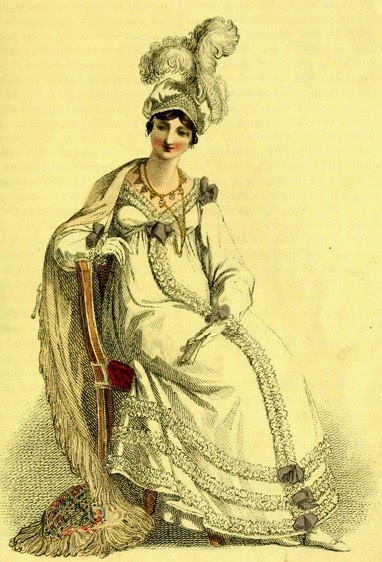 Evening dress from Ackermann's Repository (March 1817)