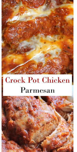 Crock Pot Chicken Parmesan #CrockPot #Chicken #Parmesan #CrockPotChickenParmesan