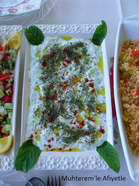 yoğurtlu kabak salatası