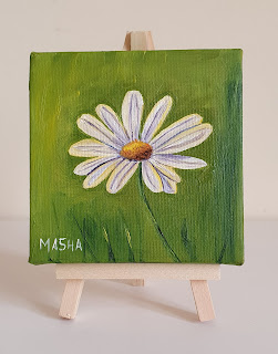 Peinture sur toile Masha Une marguerite