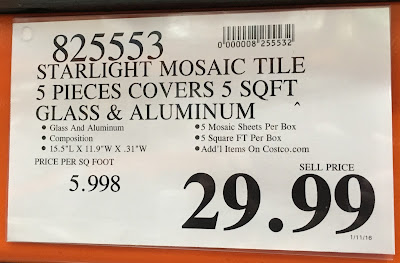 Deal for the Golden Select Glass and Aluminum Mosaic Wall Tile at Costco